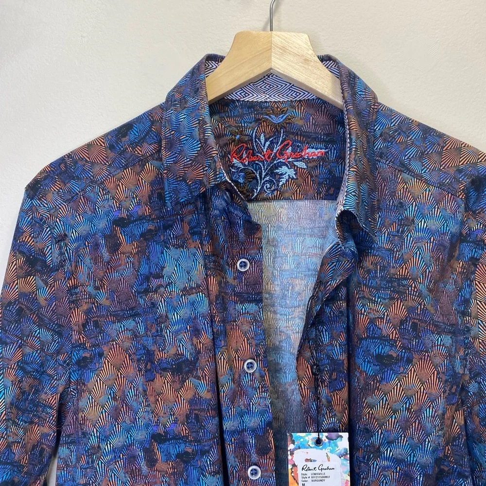 ROBERT GRAHAM Lewisville Long Sleeve Shirt Size M - Picture 4 of 9